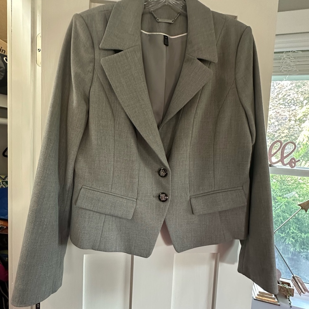 Heather Grey, woven type material